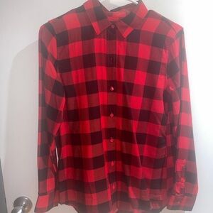 Banana Republic Red and Black Plaid Shirt